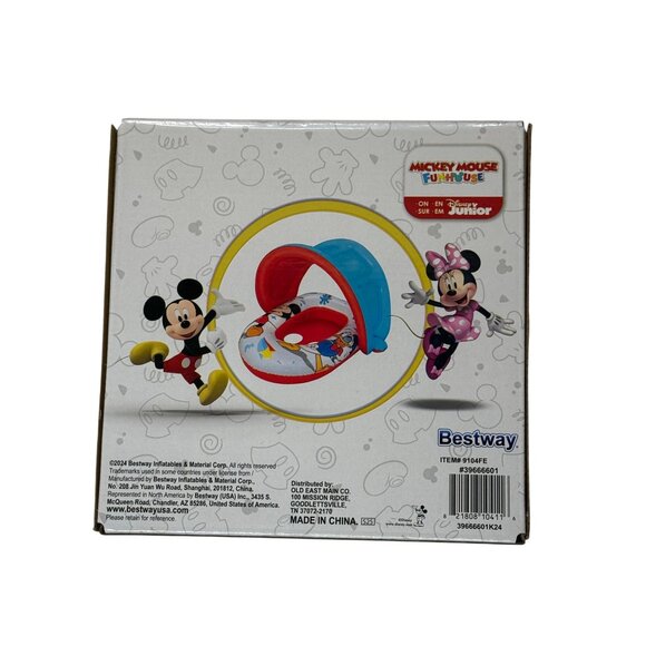 Disney Mickey Mouse Funhouse Baby Pool Float Seat with Sun Canopy by Bestway - Picture 2 of 2